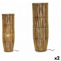 Gift Decor - Lampes de Lampadaire en bambou naturel 21,5 x 62 x 21,5 cm (2 pièces)