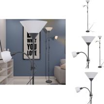 Lampadaire Noir - Lampadaire Noir - Éclairage Intérieur - Lampadaire Design - Lampadaire Moderne - Lampadaire Double Fonction
