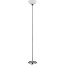 Globo Lighting - Lampadaire plafonnier nickel mat abat-jour en verre lampadaire opale lampe de salon, métal, douille E27, DxH 28x180 cm