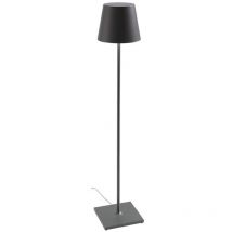 Zafferano - Lampadaire Poldina Gris Foncé 230V Lampadaire 28x150cm – Design Moderne en Aluminium