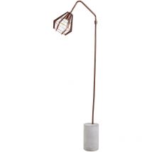 Lampadaire Rustica lampe de sol sur pied cuivrée avec ciment VN-L00046-EU
