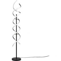 Trio Leuchten - Lampadaire led dimmable noir lampadaire lampe de salon, couleur de lumière réglable, forme en spirale, 32W 4000lm blanc chaud + blanc
