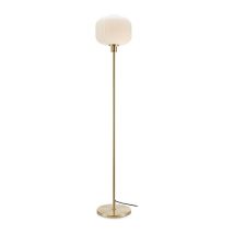 Markslojd - sober Lampadaire Globe Laiton Brossé, Blanc