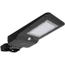 Aslo - Lampadaire solaire extérieur led 6000K Noir Projecteur led Eclairage 25W 3000 Lumens Surface éclairée 180m²