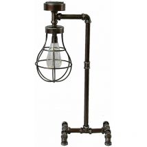 Lampe Solaire sur Pied en Fonte - 57 x 33 cm - Éclairage de Jardin au Design Industriel