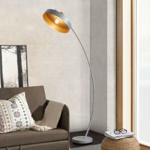 Lampadaire Stafford métal 159 x 75 x 35 cm gris Lux.pro