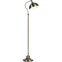 Lampadaire style néo-rétro effet laiton - abat-jour réglable - H.152 cm