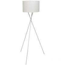 Lampadaire trépied contemporain Blanc LEXLIFE - H 139 cm - 60 W - E27