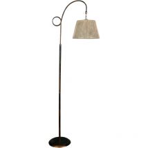 WELLHOME Lampadaire 162 cm. naturel, type E 27 Max 60 W - "MALAUI"