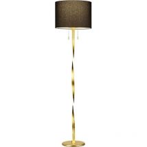 Defibrico - Lampadaire design, Lampe de sol 2 éclairages Nandor Doré en Metal, trio