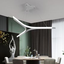 Lampadario a Led, altezza regolabile, adatto per uffici, soggiorni, ristoranti, cucine, camere da letto, bianco