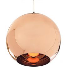 Rapanda - Lampadario a sfera in vetro a specchio ramato Cavo regolabile Lampada a sospensione a globo Lampadario cromato Decorazioni per la casa