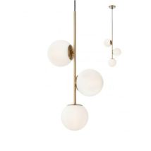Lampadario A Sospensione 3 Luci Colore Oro Opaco Nina Redo 012627