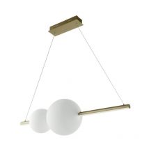 Ondaluce - Lustre suspension led Fufi en métal et verre soufflé par 45w Dimmable 4000K Blanc