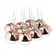 Rendl Light - Lampadario astral a sospensione vetro in rame/vetro trasparente 230V/12V G4 10x20W