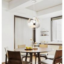 Lampadario a sospensione mappamondo E27 in metallo nero bianco sfera globo sospeso Bianco