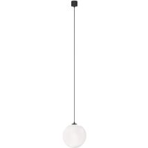 Lampadario a Sospensione Moderno Luna Alluminio Nero Led Integrato 5W Calda