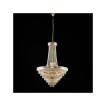 Bonetti Illumina - Lampadario in ferro e ottone dorato con strass 11 luci Vladimir
