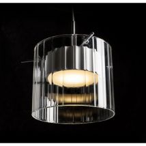 Kronleuchter Pendelleuchte estra i weiß transparent glas 230V led 5W 3000K