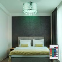 Plafoniera led Lampadario Sospensione con cambiacolori rgb incluso telecomando, dimmerabile adatta per: soggiorno, camera da letto, sala da pranzo,
