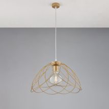 Pagode – Kronleuchter aus goldlackiertem Eisen mit antikem Golddekor mit verstellbarem Elektrokabel 1 Licht 132 – Ø45 – BL298-S1-ORO