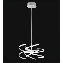 Lampadario In Metallo Moderno Nest Bianco Led Luce Naturale Piccolo