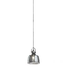 Lampadario In Metallo Vintage Nero Cromo 1 Luce E27