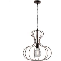 Bonetti Illumina - Sospensione Industrial Titty 1 Luce Ferro Laccato Nero e Rame