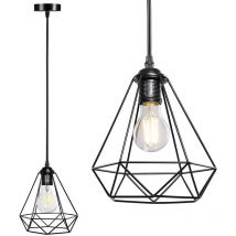 Lampadario Lampada Sospensione Design Moderno Industriale Paralume Nero E27