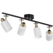 Lampadario moderno a Sospensione, Lampada a Sospensione a Soffitto - NeroBianco, 12x75x20 cm