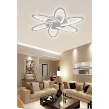 Lampadario Moderno Plafoniera a Soffitto Led con Forma Fiore Luce Bianca 4000K