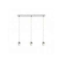 Lampadario more 60 base a sospensione per soffitto cromo 230V E27 3x42W