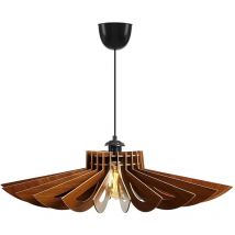 Lampadario traforato d. 68 x h. 50 cm in mdf Colore: Noce - farita