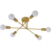 Plafoniera a led moderna, lampadario sospeso vintage con 6 luci base E27, lampadario in metallo per salotto camera da letto cucina corridoio loft