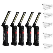 Rnemitery - Lampade cob da 5 pezzi per lavori di costruzione Torcia ricaricabile cob Lampada da lavoro flessibile per ispezione