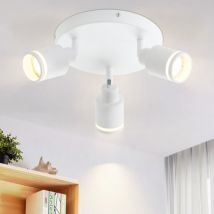 Gbly - Lampade da soffitto Luce da soffitto Moderna con 3 Lampadine: GU10 Girevoli, Lampada per Cucina, Lampada per Corridoio, Quadrata in Metallico