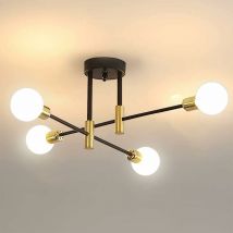 Lampade da Soffitto Industriali, Lampadario Sputnik Diametro 72cm, Plafoniera Vintage Regolabile di 180° per Soggiorno, Camera da Letto, Cucina, E27,