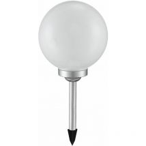 Lampade solari per esterni Lampada da giardino a sfera Picchetto Lampada a sfera solare 30 cm Sfera solare a led per giardino, bianco argento, 4x led
