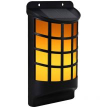 Lampade solari per esterno applique da giardino luce solare esterna da giardino luce solare da parete, lanterna stile country nero, 60x led 1600