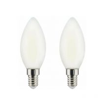 Lampadina a filamento a led Xxcell Flame Frosted Flame - E14 equivalente 40W x2 - Blanc