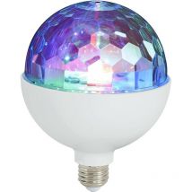Lampadina disco light multicolor girevole led e27 3w rgb 12d - Briloner