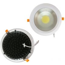 Lampadina led 10W 20W 30W faretto rotondo fisso da incasso reflector cob downlight bianco Bianca - 30
