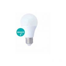 Lampadina led 10W con sensore di presenza E27 3000K