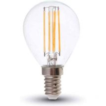 Lampadina led a filamento 4 watt g45 attacco e14 sfera luce naturale 4000k 440 lumen lampada