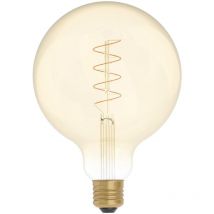 Lampadina led Dorata Carbon Line filamento a spirale Globo G125 4W 250Lm E27 1800K Dimmerabile - C07