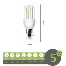 Lampadina led E27 5w 3U luce tubolare tubo attacco grande lineare bianca fredda naturale calda fredda bianca 6500k