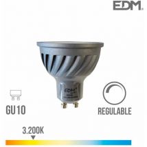 EDM - led led Spot Dimmable GU10 6W Dicroic equivalente a 45W - Bianco Hot 3200K