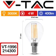 VT-1996 Lampadina led E14 4W P45 Filamento Bianco caldo - 3000K - V-tac