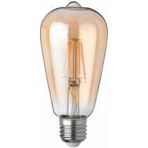 Lampadina led vintage 4 Watt E27 a sfera Filamento Ambra 2500 k 280 lm dimmerabile Wofi 9740