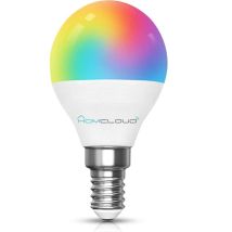 Homcloud - Lampadina Smart Wi-fi Intelligente Led Multicolore + Bianco Caldo E14 G45 Dimmerabile, Controllo Remoto Con App, Smart Life, Alexa O Google